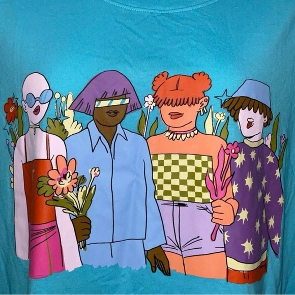 Take Pride Adult Tee Shirt - Blue size Extra Large - Picture 2 of 2